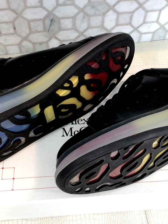 Rare Alexander McQueen Larry Leather Oversized Sneakers \'Black Multi\'  45 D EU main image 9